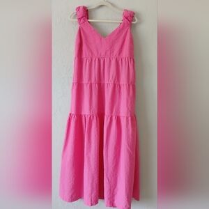 Old Navy Bright Pink Smocked Dress